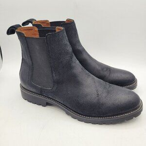 Banana Republic Men's Chelsea Boot Size 10 Pull On Ankle Leather Black NICE EUC